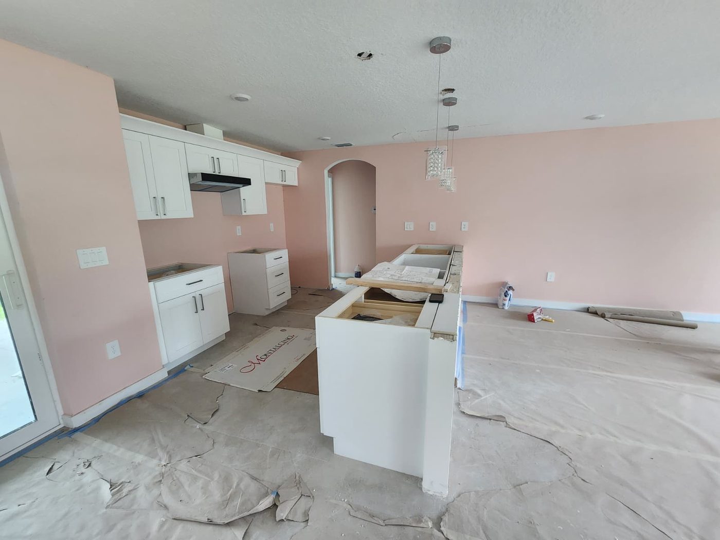 Kitchen island renovation, before